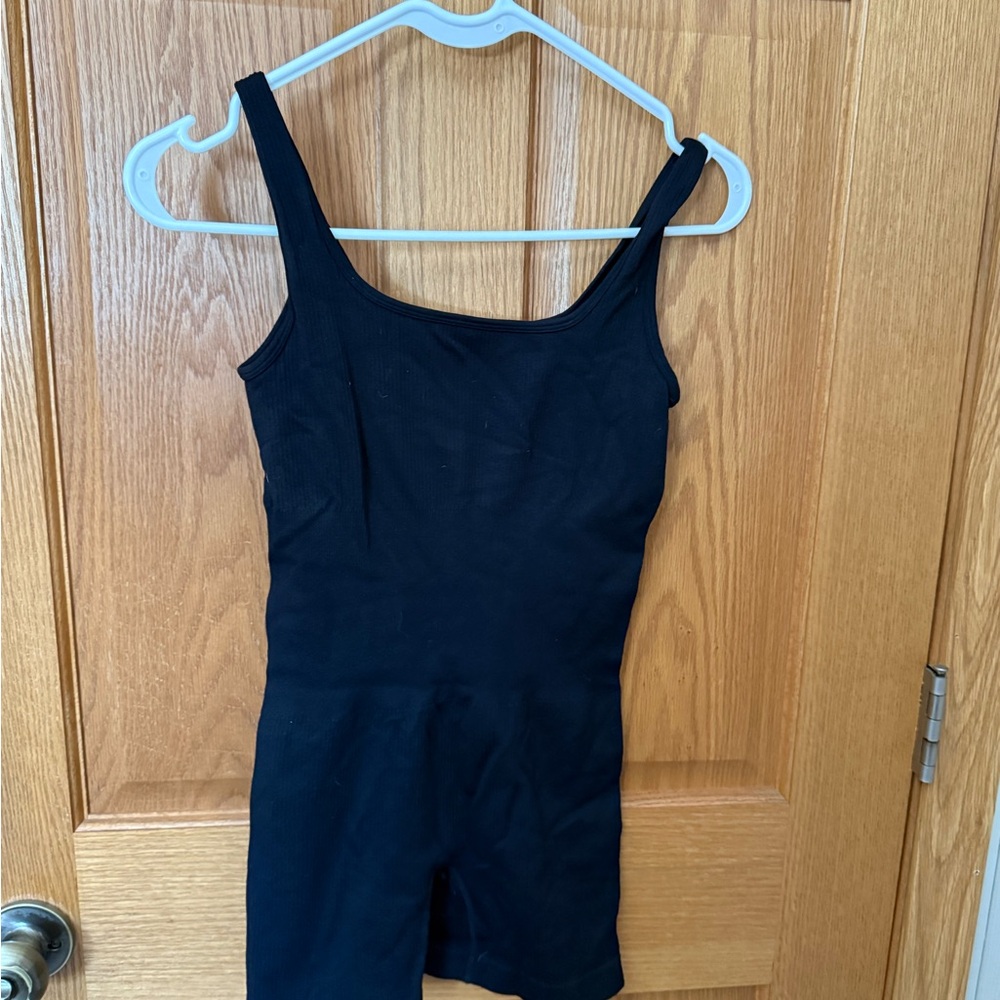 Black Sleeveless One-Piece Romper
